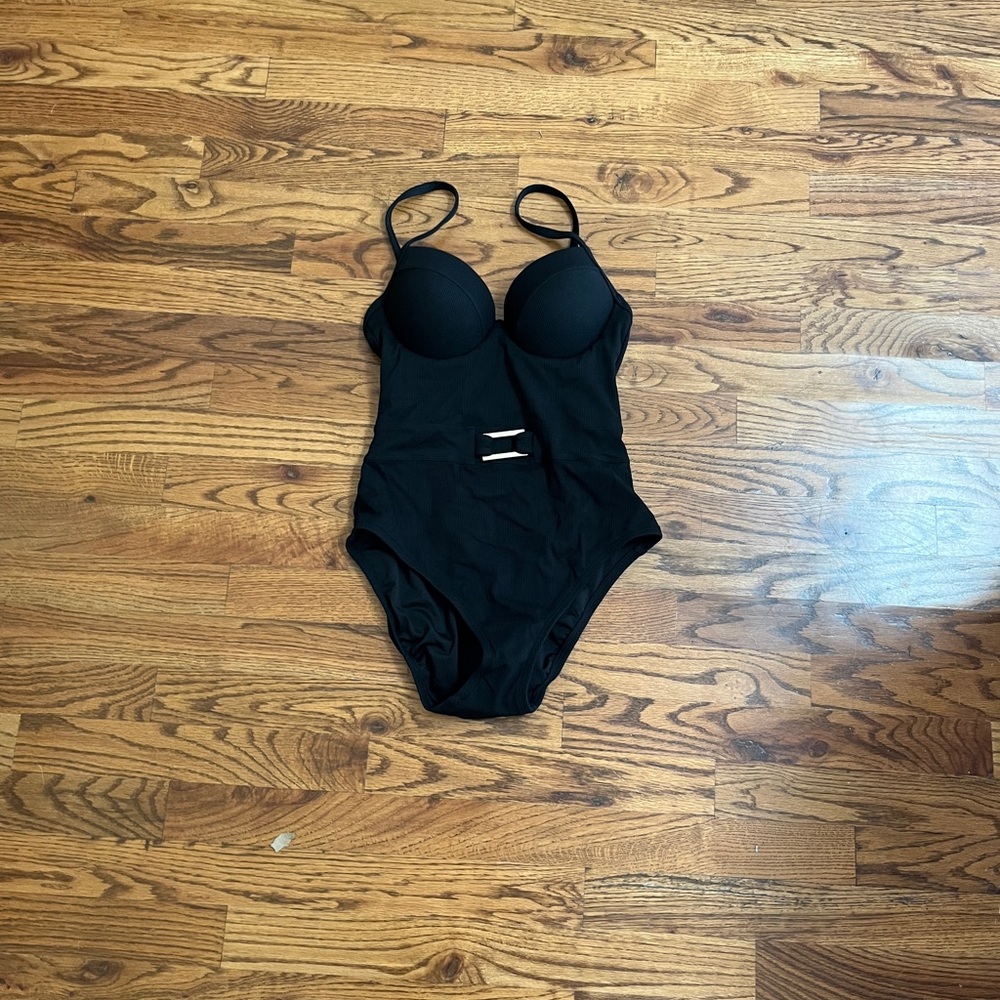 Lilly Pulitzer Black One-Piece Swimsuit with Plunging V-Neck